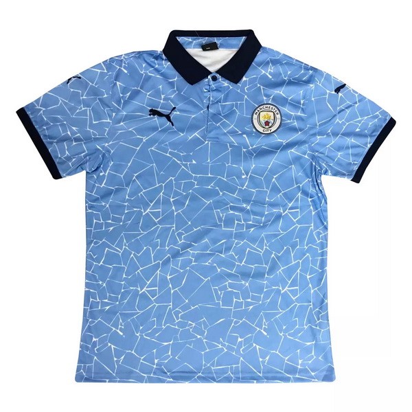 Polo Manchester City 2020-21 Blau Fussballtrikots Günstig